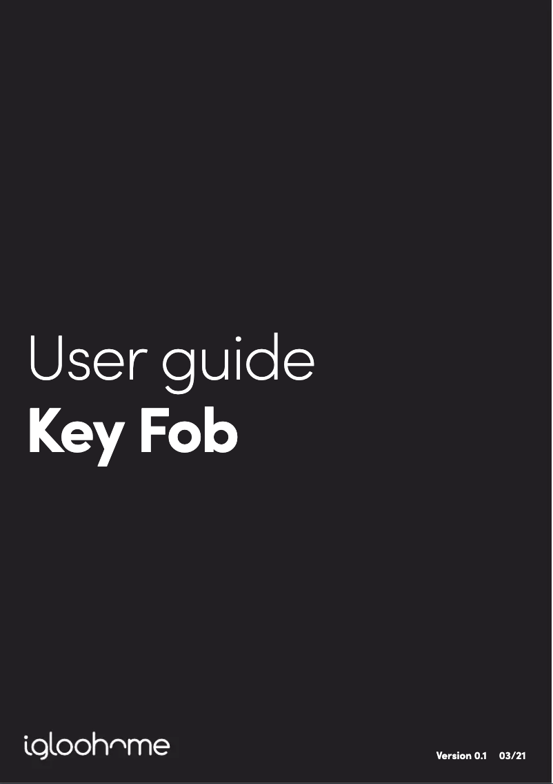 Imagen de la primera página del manual del dispositivo Key Fob