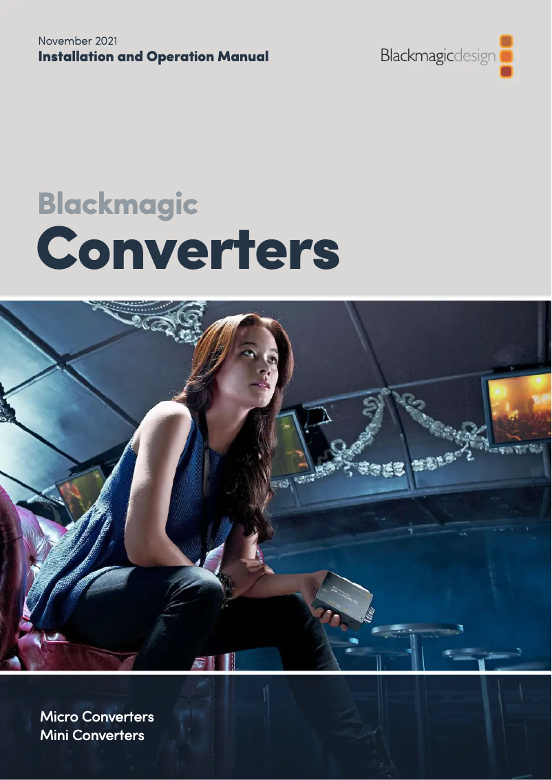 Page 1 of the manual User Manual Blackmagic Design Micro Converter HDMI to SDI