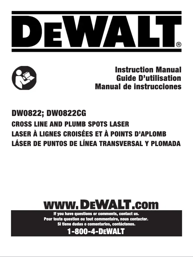 Página 1 del manual Manual de usuario DeWalt DW0822