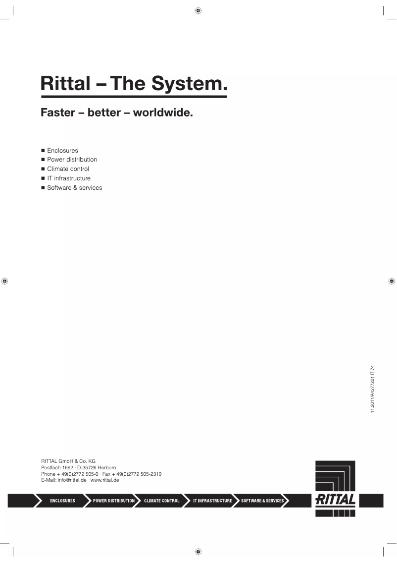 Page 1 de la notice Manuel utilisateur Rittal DK 7824.188