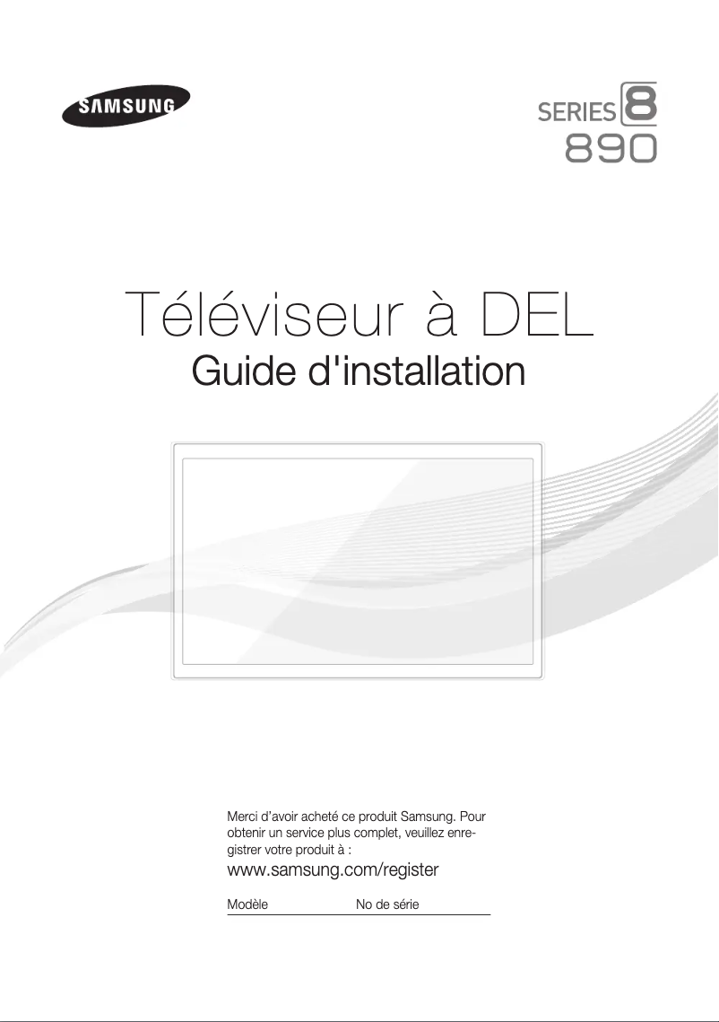 Page n°1 - Guide d'installation Samsung HG65ND890UF