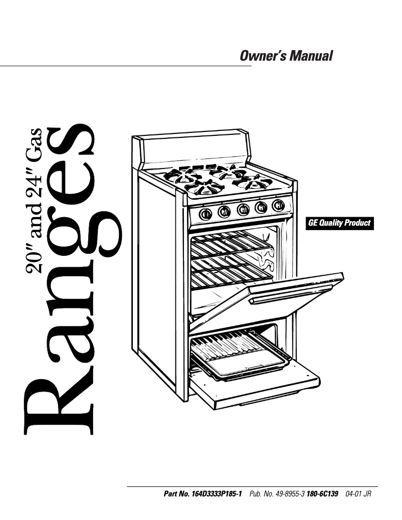 Page n°1 - Manuel d'utilisation et d'entretien Hotpoint RGA524PWWH