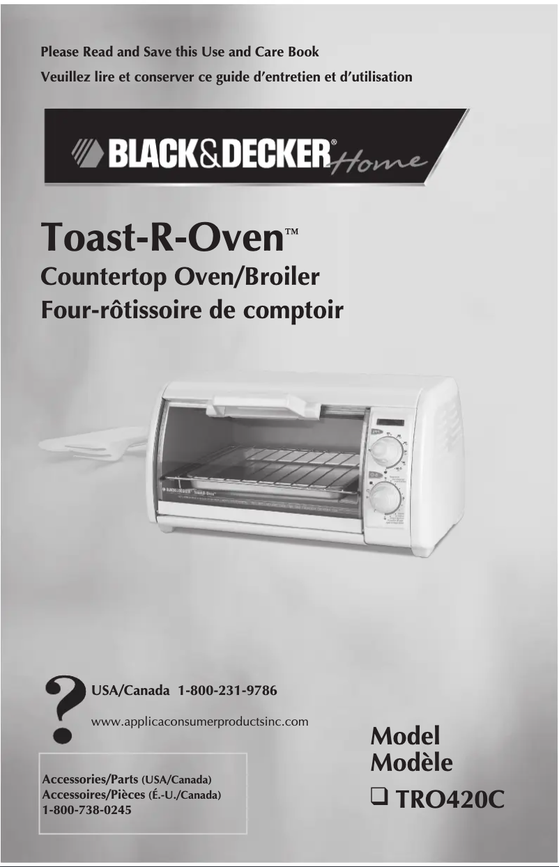 Page 1 de la notice Manuel utilisateur Black & Decker TRO420C