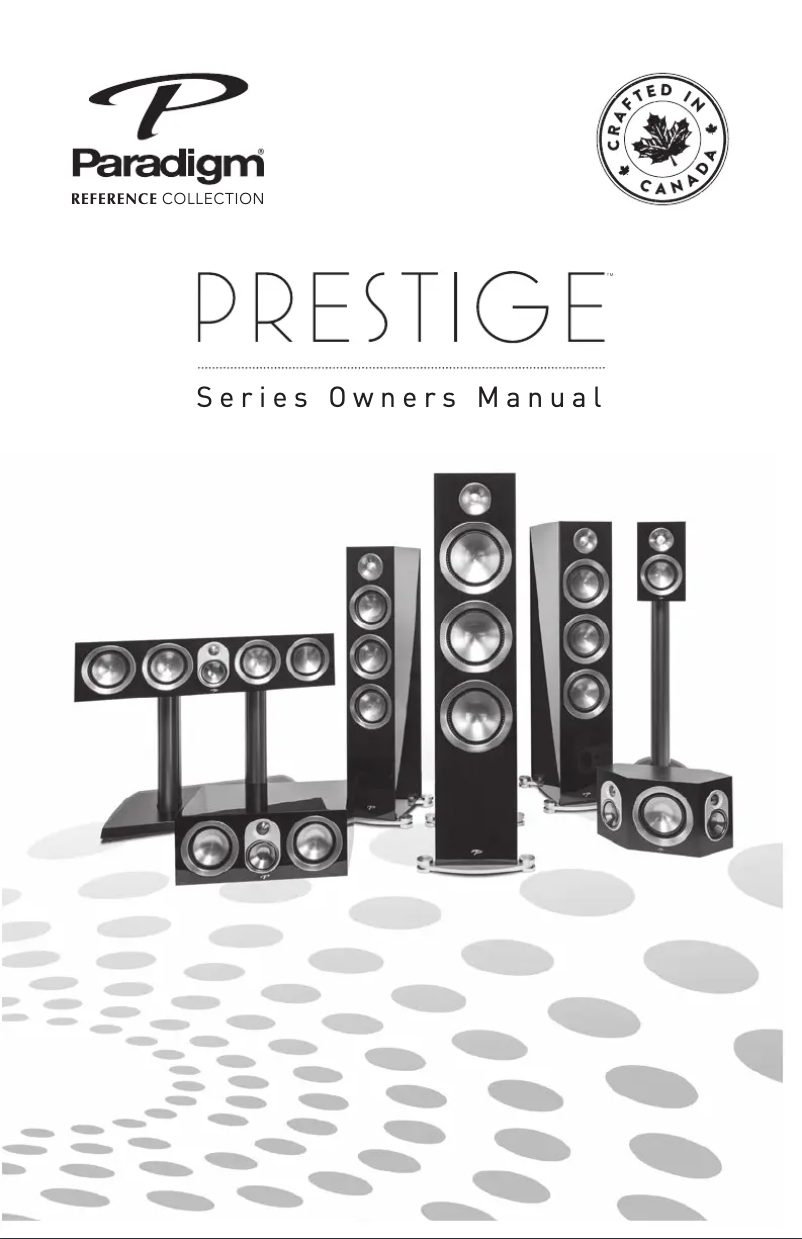 Page n°1 - Manuel utilisateur Paradigm Prestige 15B