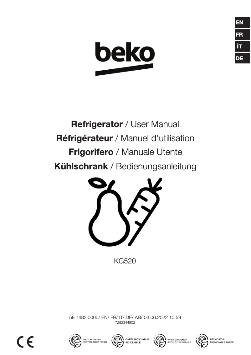 Image de la première page du manuel de l'appareil KG510