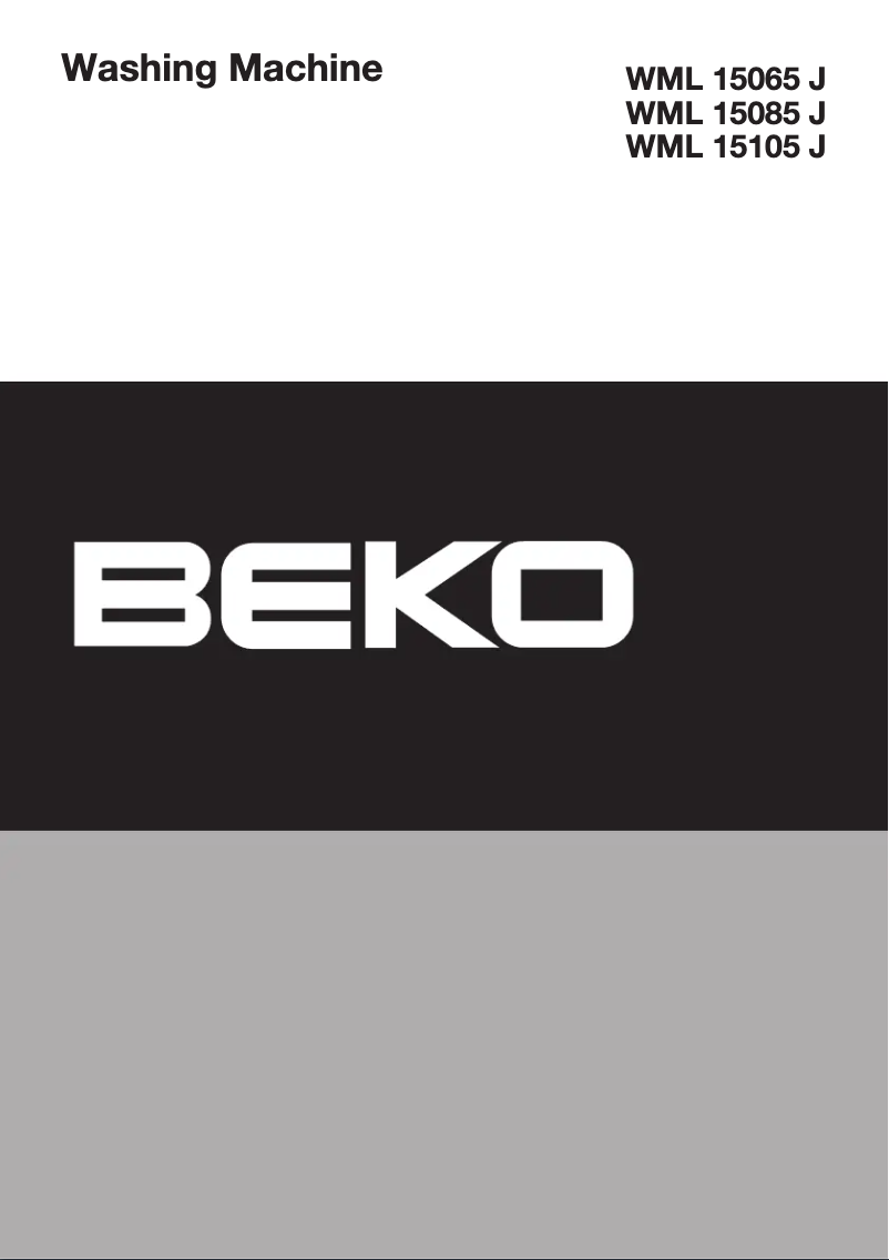 Page 1 de la notice Manuel utilisateur Beko WML 15065 J
