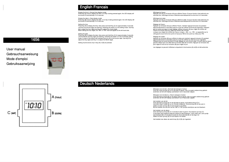 Page 1 de la notice Manuel utilisateur Davis 1656