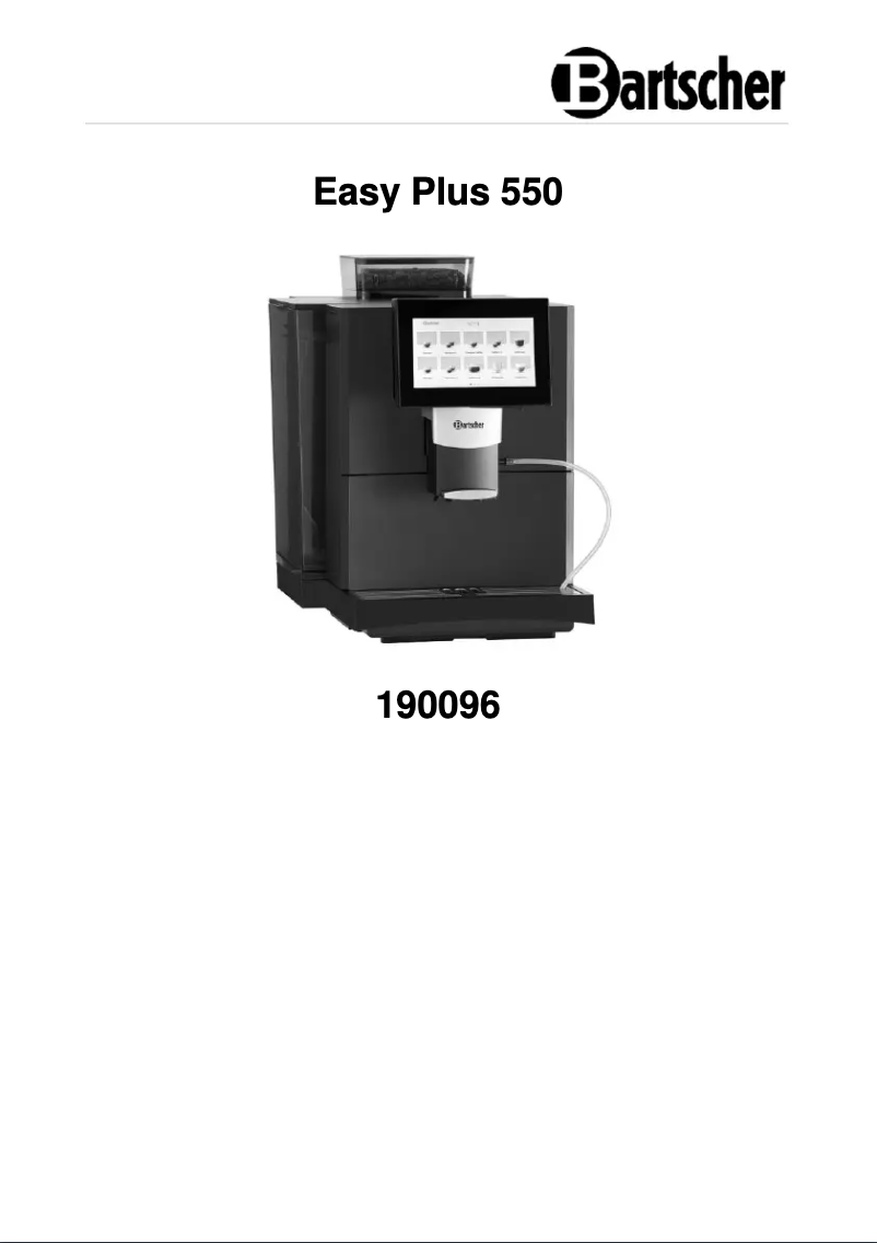 Page n°1 - Manuel utilisateur Bartscher Easy Plus 550