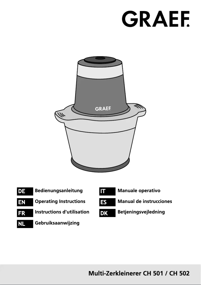 Page n°1 - Manuel utilisateur Graef CH 501