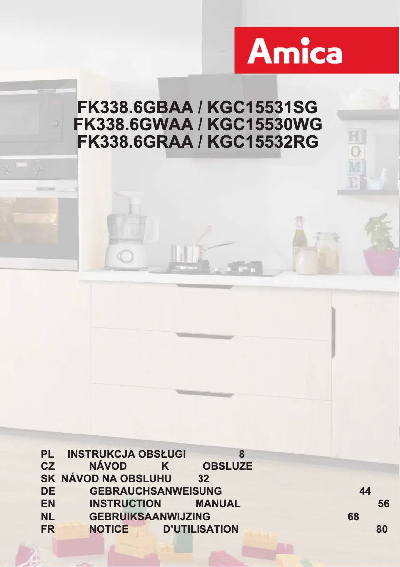 Page 1 de la notice Manuel utilisateur Amica KGC 15532 RG