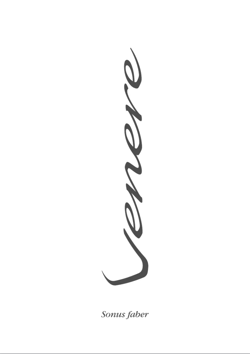 Page 1 de la notice Manuel utilisateur Sonus Faber Venere 1.5