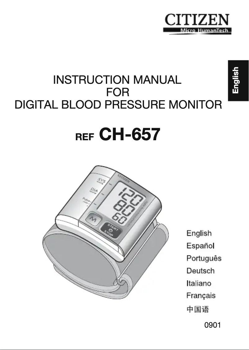 Image de la première page du manuel de l'appareil CH-657