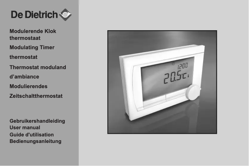 Página 1 del manual Manual de usuario De Dietrich RF