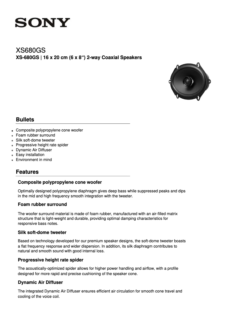 Imagen de la primera página del manual del dispositivo XS-680GS