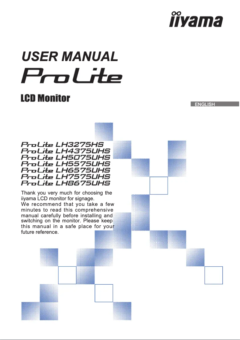 Page n°1 - Manuel utilisateur Iiyama ProLite LH3275HS