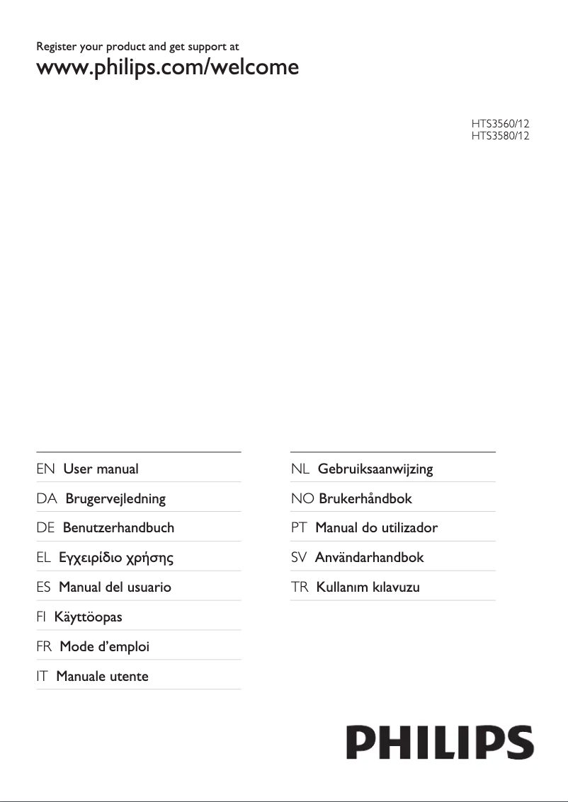 Imagen de la primera página del manual del dispositivo HTS3580