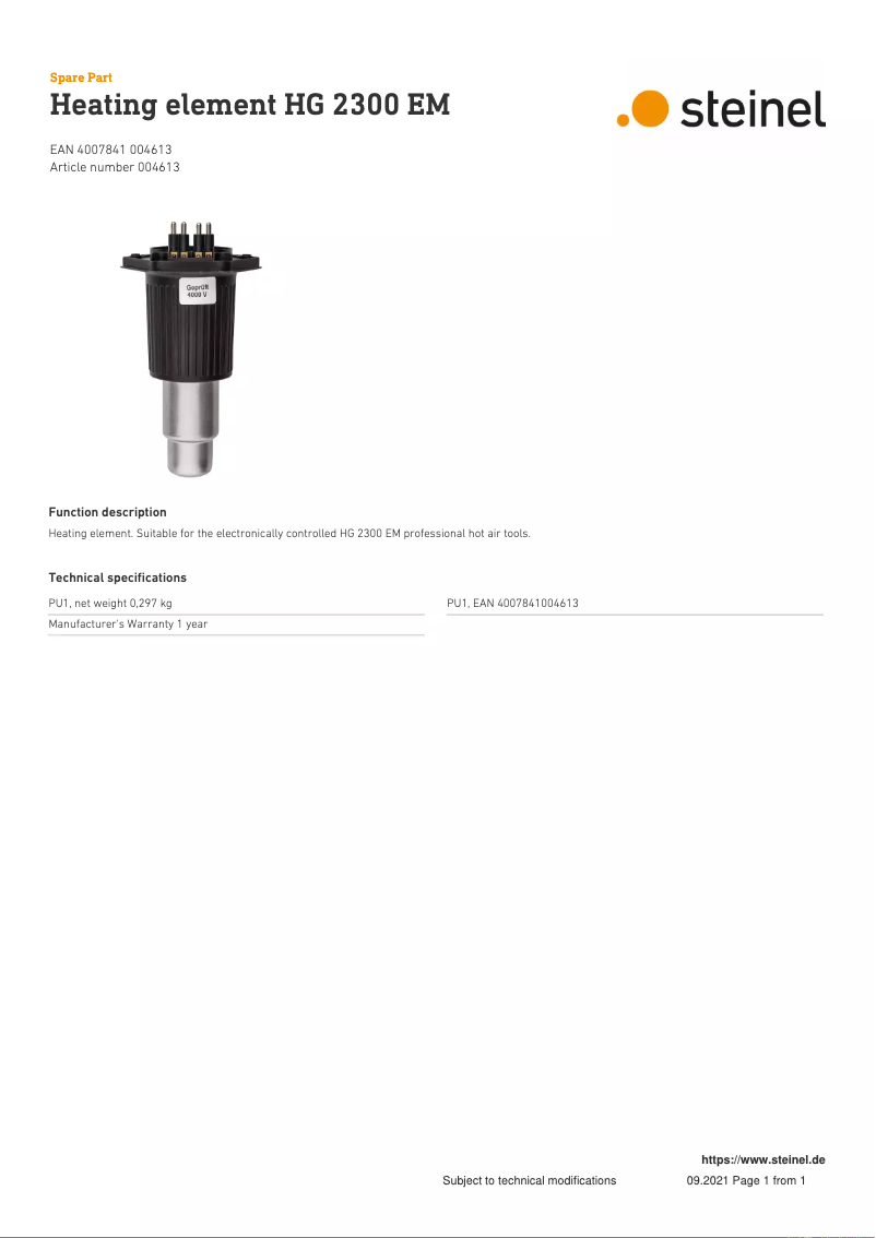 Image de la première page du manuel de l'appareil HG 2300 EM