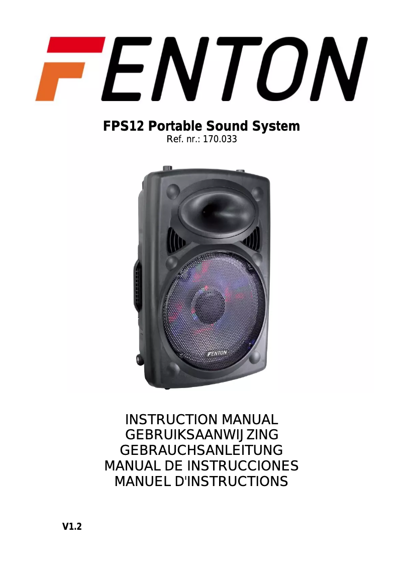 Image de la première page du manuel de l'appareil FPS12 170.033