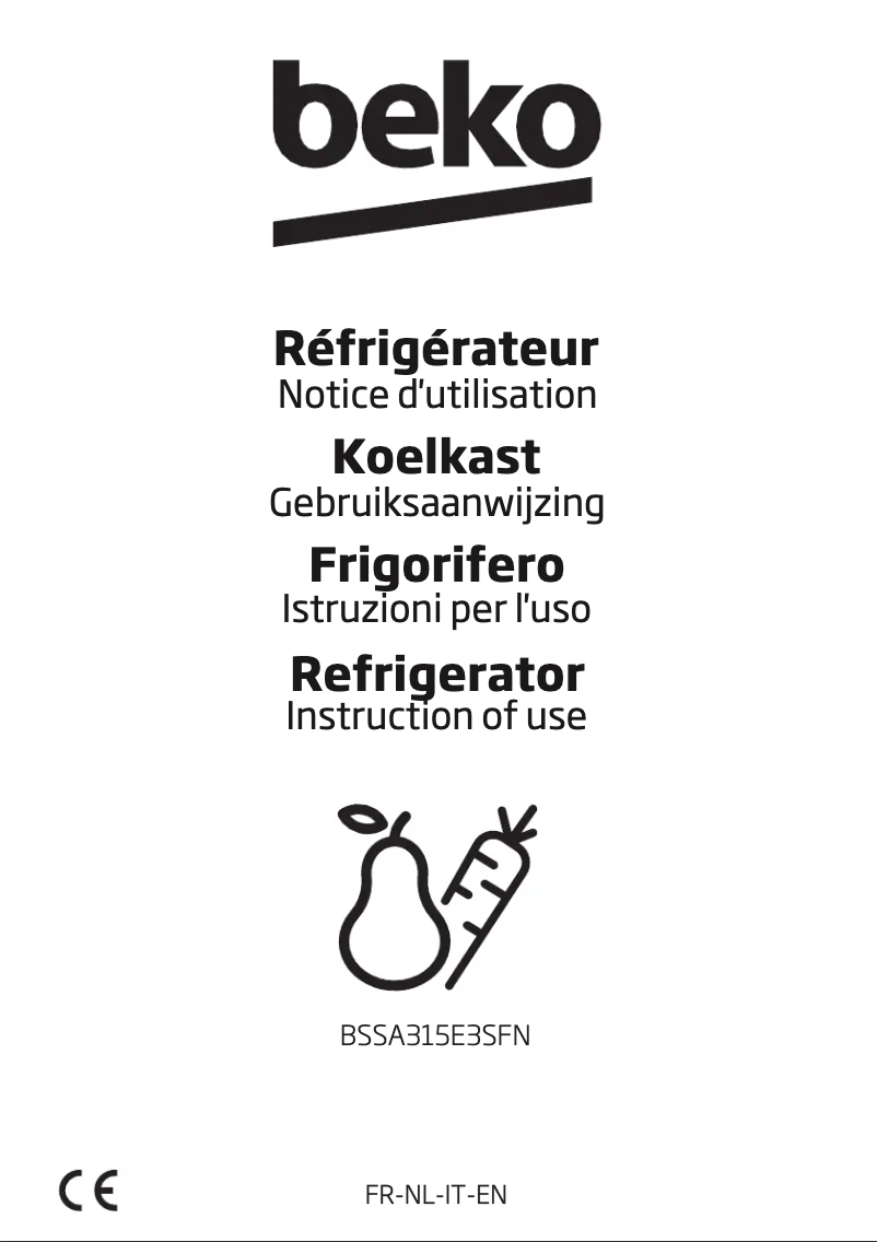 Image de la première page du manuel de l'appareil BSSA315E3SFN