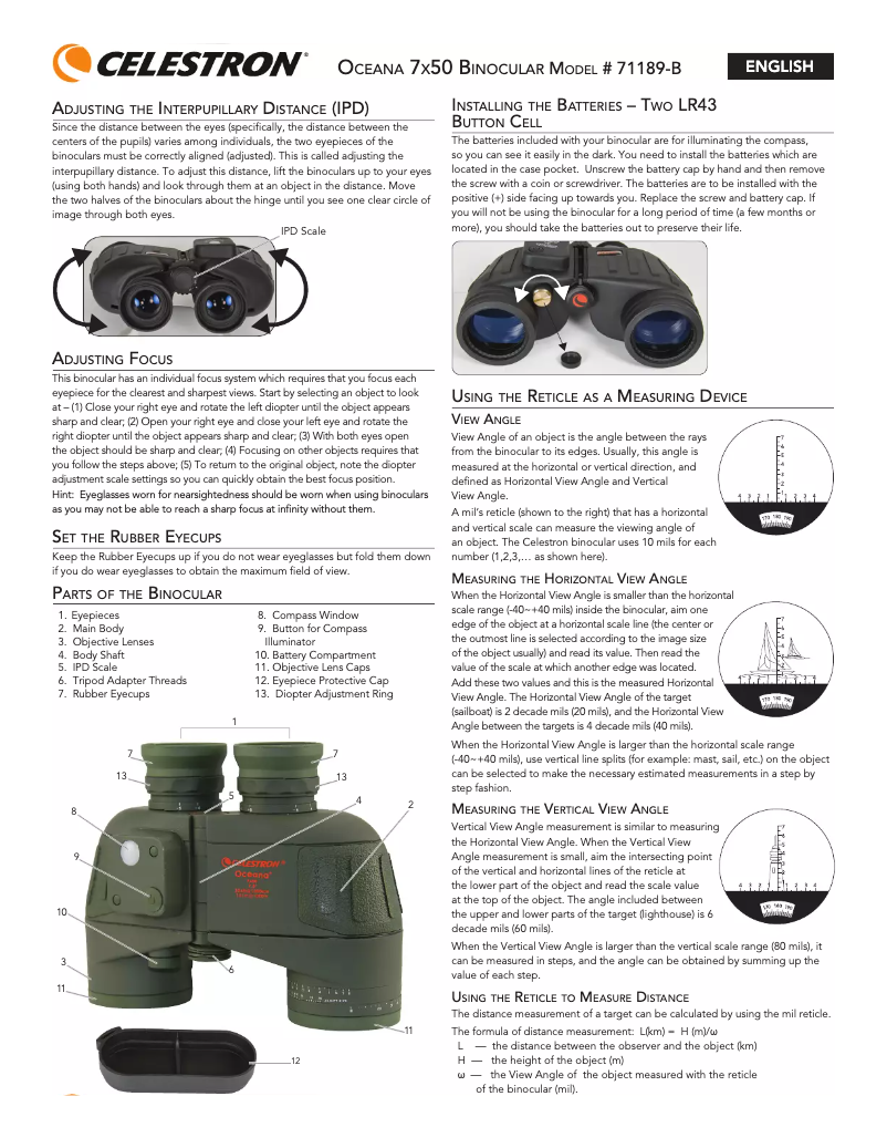 Image de la première page du manuel de l'appareil Oceana