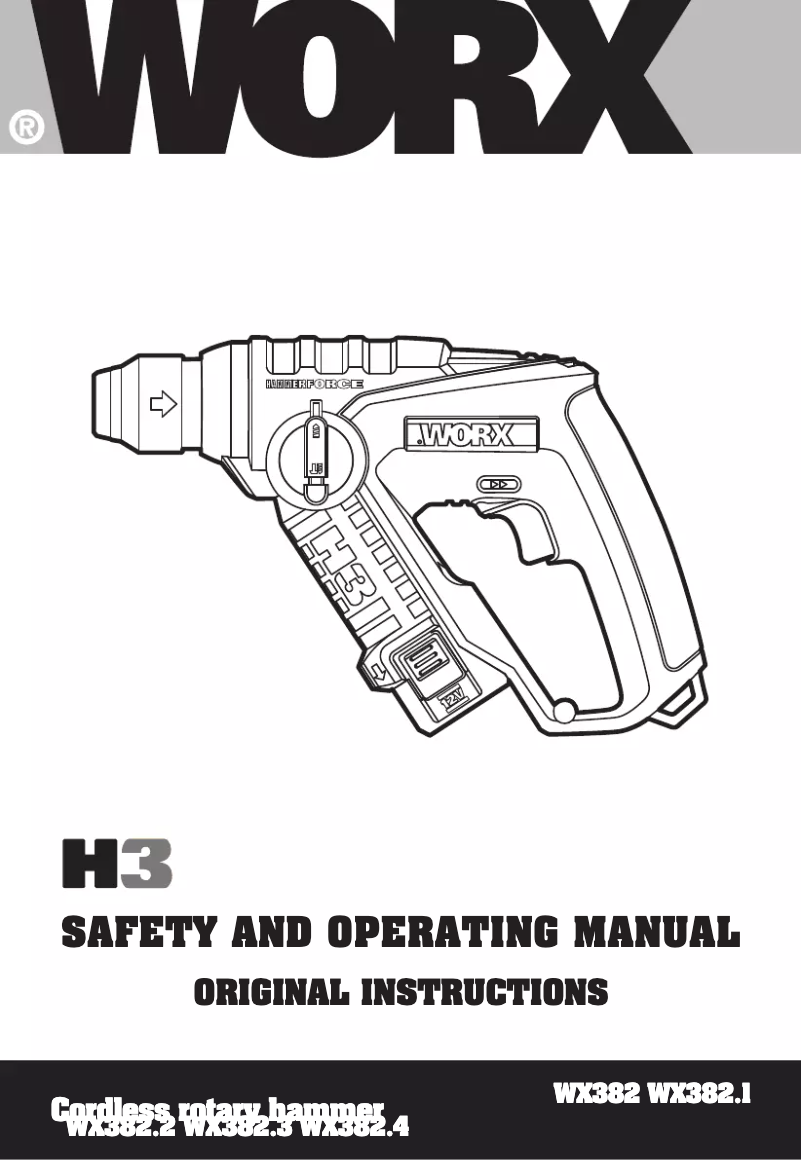 Page 1 de la notice Manuel utilisateur Worx WX382.4