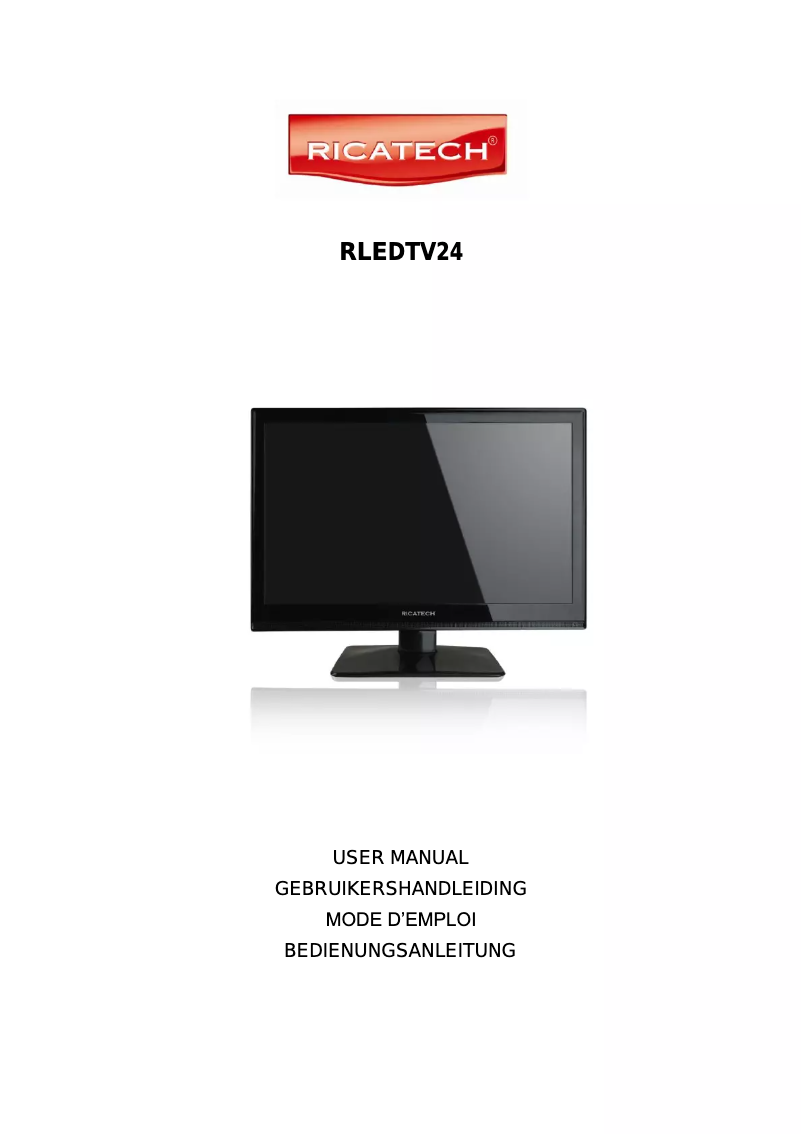 Page n°1 - Manuel utilisateur Ricatech RLEDTV24