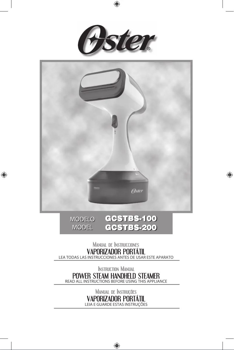Page n°1 - Manuel utilisateur Oster GCSTBS-200