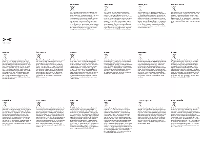 Page 1 de la notice Manuel utilisateur Ikea SKOVEL