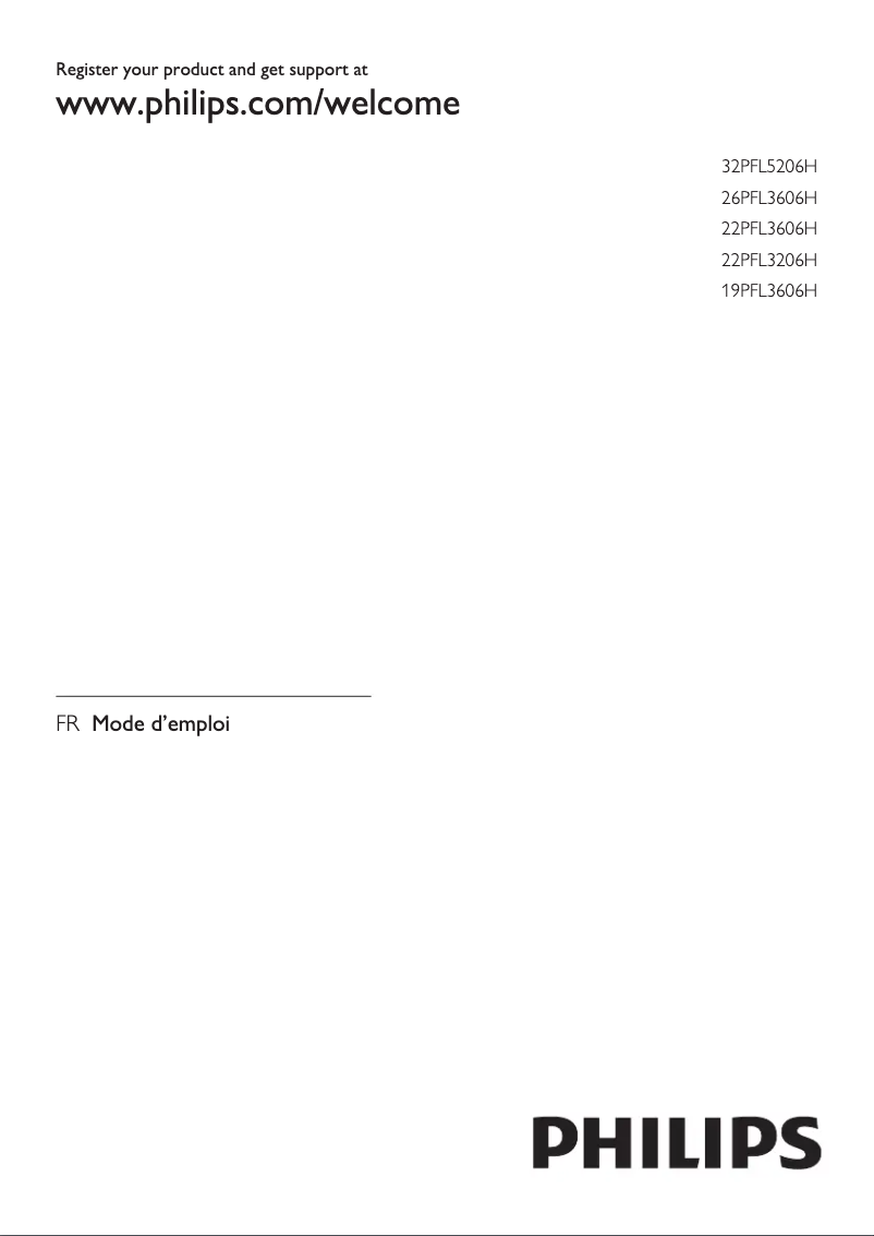 Page n°1 - Manuel utilisateur Philips 32PFL5206H
