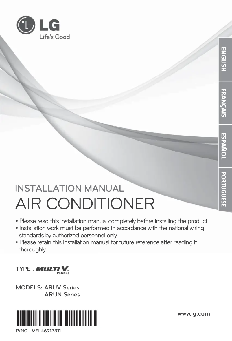 Page 1 de la notice Manuel utilisateur LG ARUN80BT2