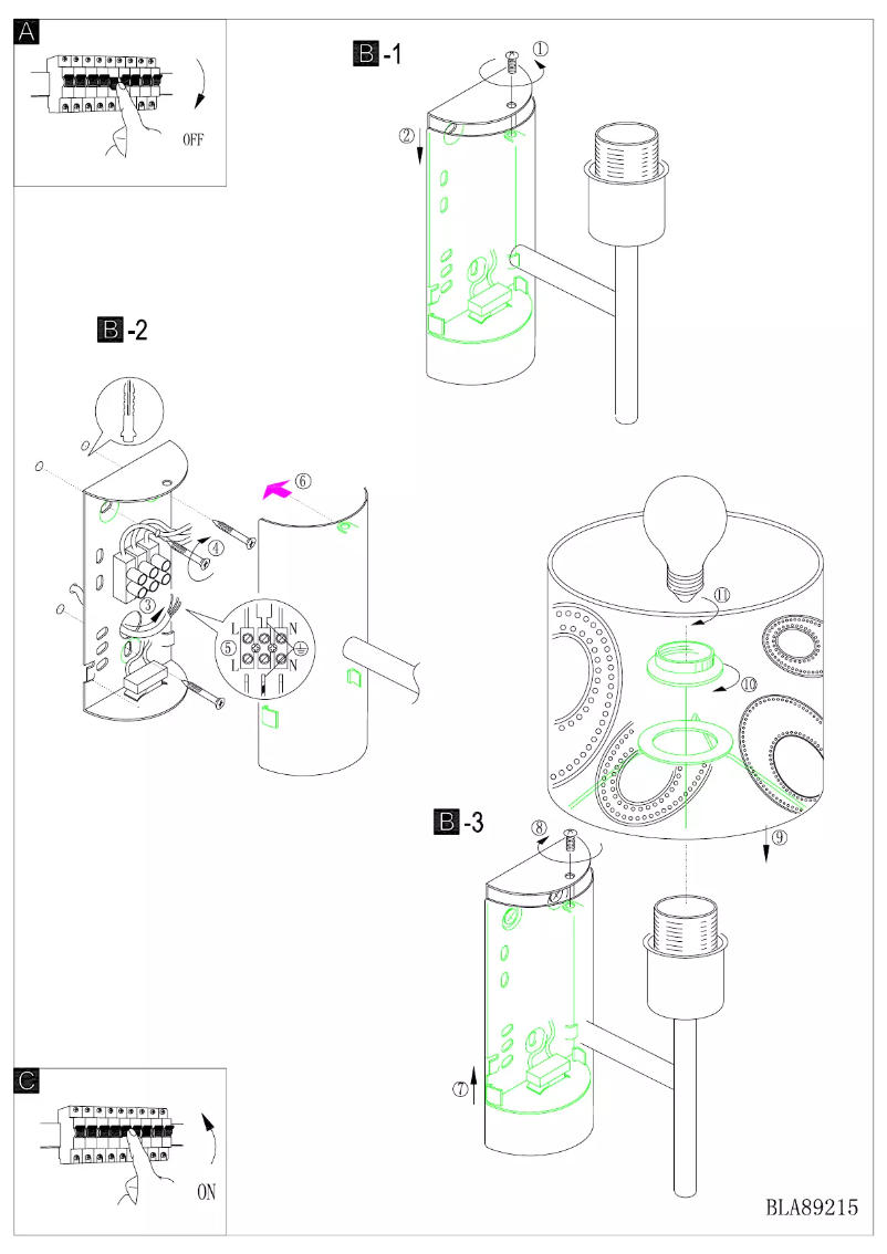 Page n°1 - Manuel utilisateur Eglo Indo