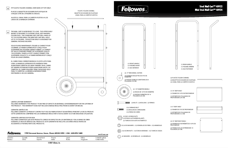 Page 1 de la notice Manuel utilisateur Fellowes 40922