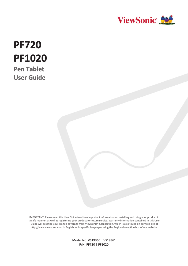 Image de la première page du manuel de l'appareil PF720