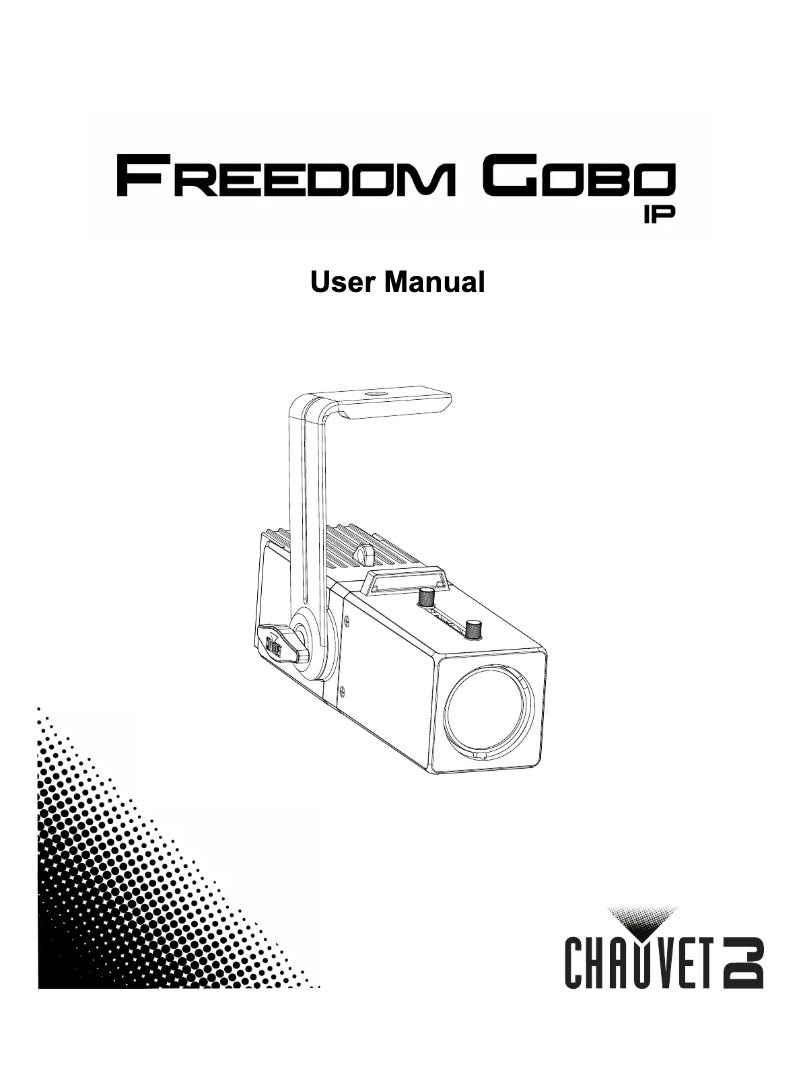Imagen de la primera página del manual del dispositivo Freedom Gobo IP