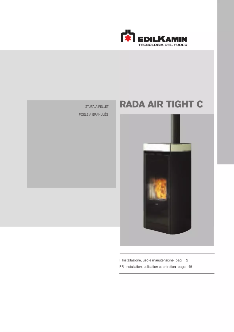 Página 1 del manual Manual de usuario Edilkamin RADA Air Tight C