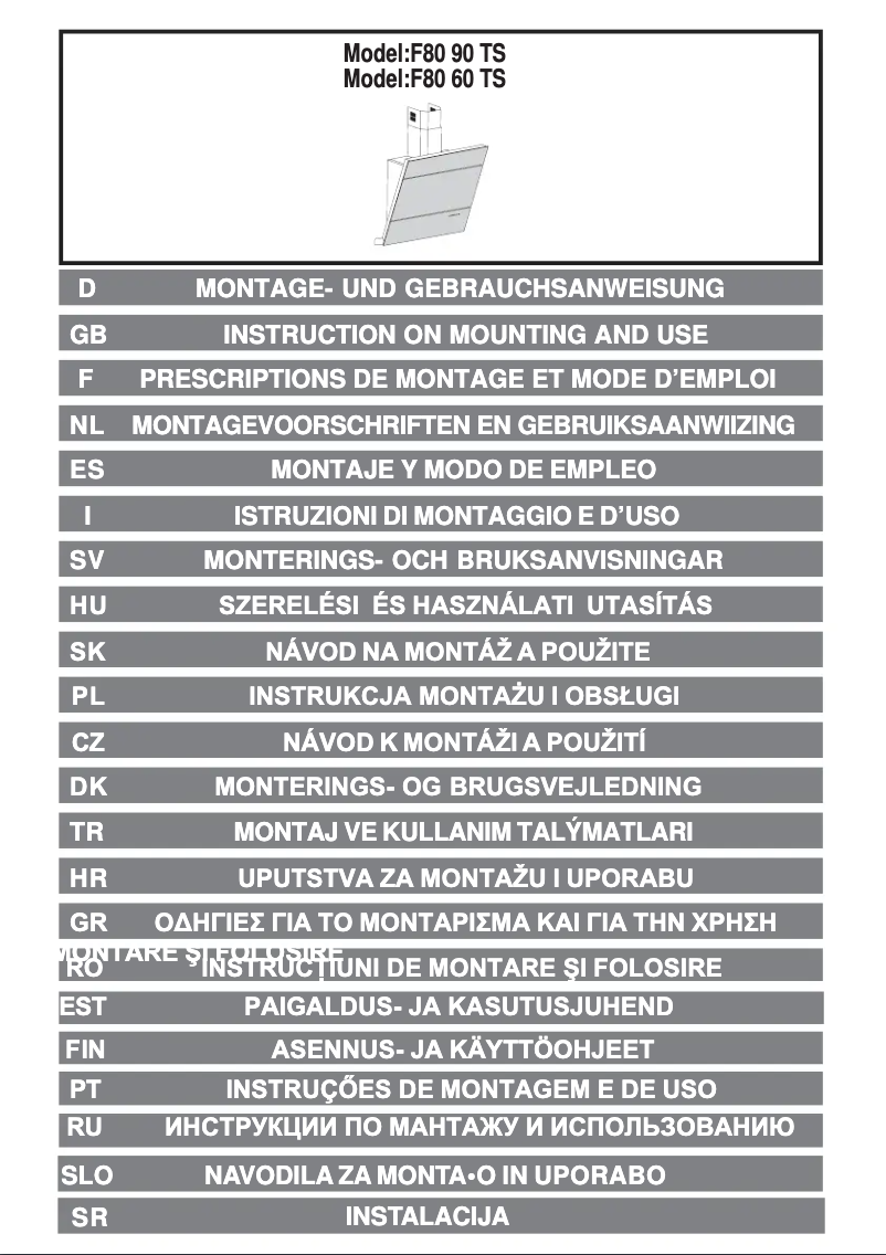 Page 1 de la notice Manuel utilisateur Airforce F80 60 TS