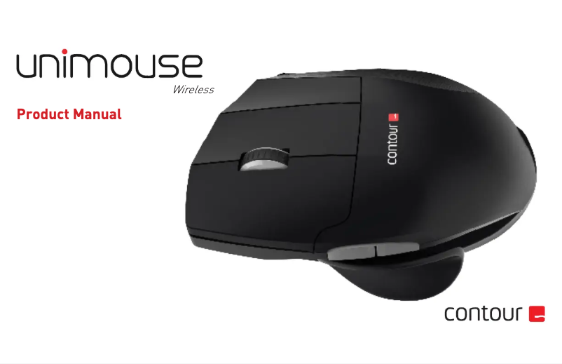 Page 1 de la notice Manuel utilisateur Contour Design Wired Unimouse