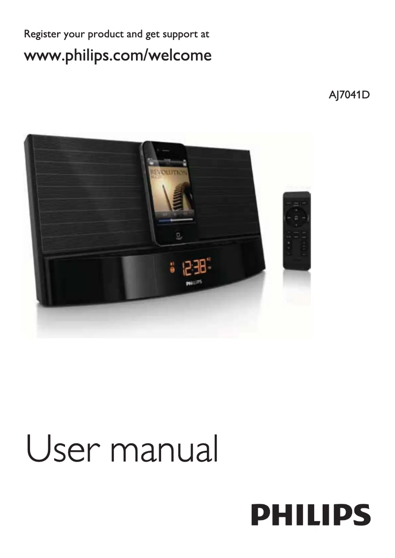 Page n°1 - Manuel utilisateur Philips AJ7041D