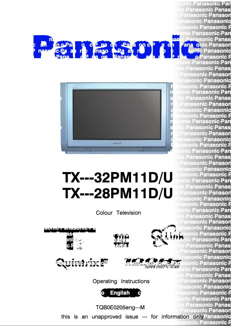 Página 1 del manual Manual de usuario Panasonic TX-32PM11DU
