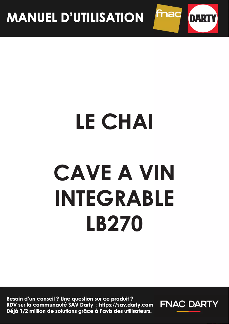 Page n°1 - Manuel utilisateur Le Chai LB270