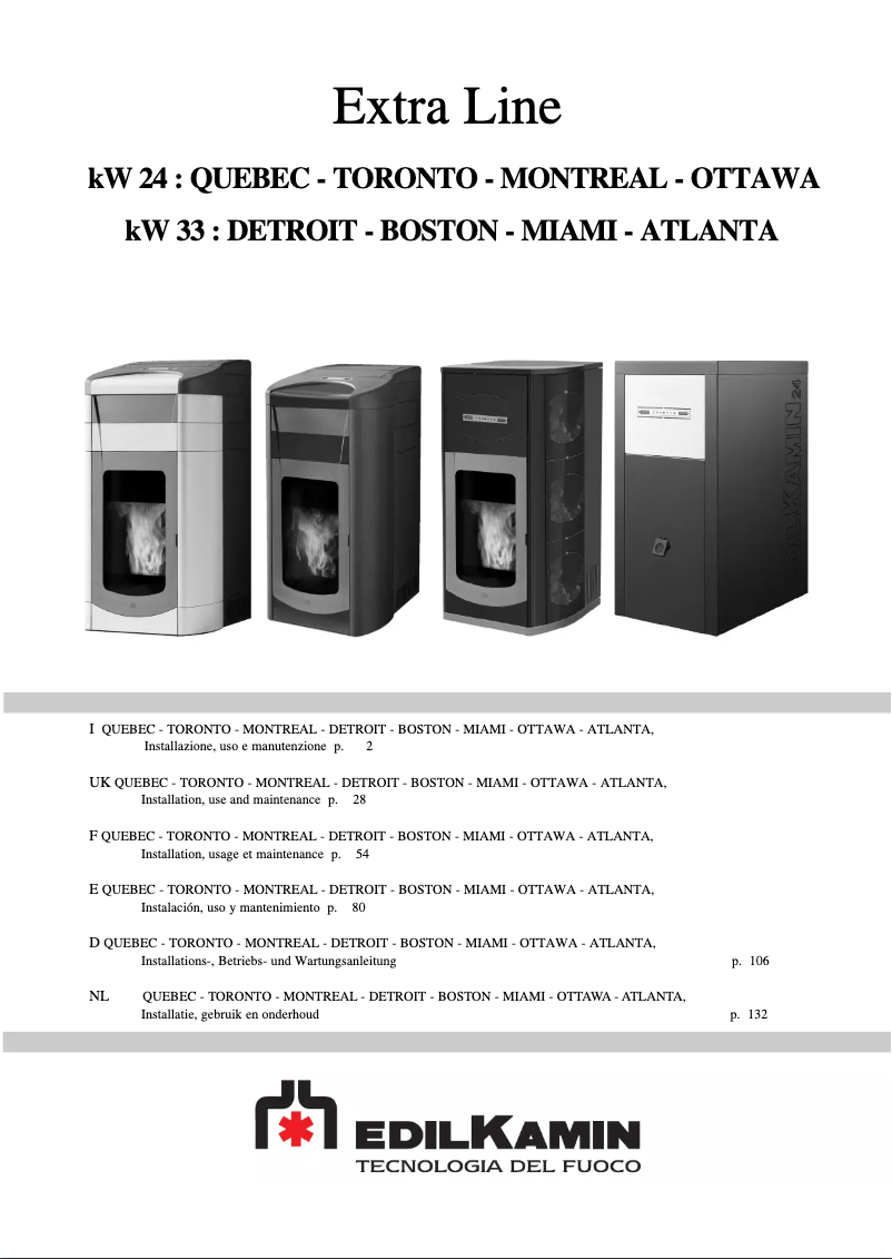 Página 1 del manual Manual de usuario Edilkamin Ottawa
