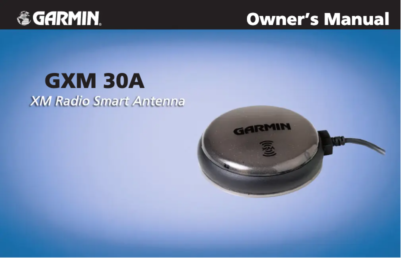 Image de la première page du manuel de l'appareil GXM 30A