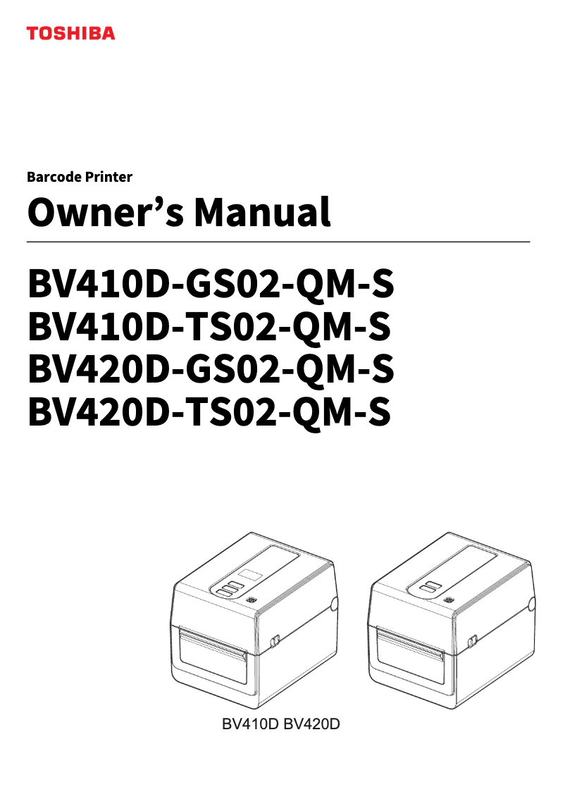 Page 1 de la notice Manuel utilisateur Toshiba BV420D-GS02-QM-S