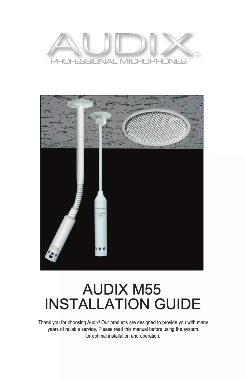 Image de la première page du manuel de l'appareil M55