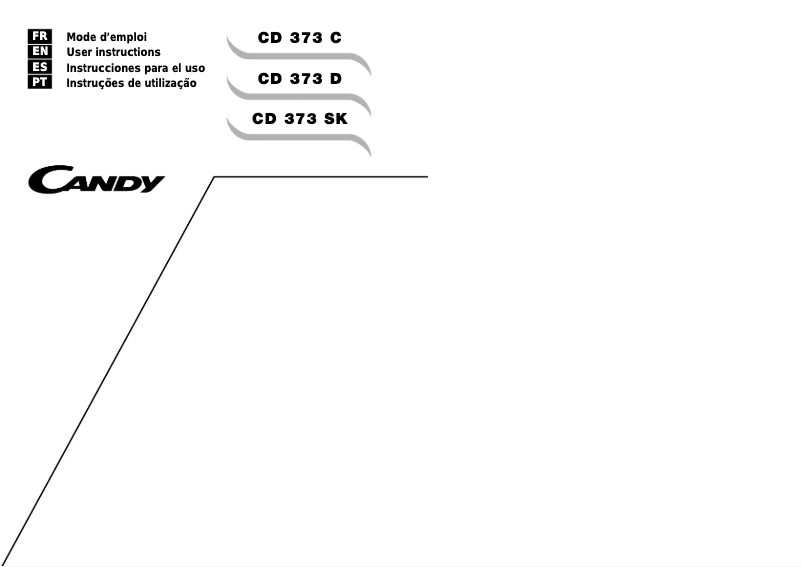 Page n°1 - Manuel utilisateur Candy LS CD 373 D