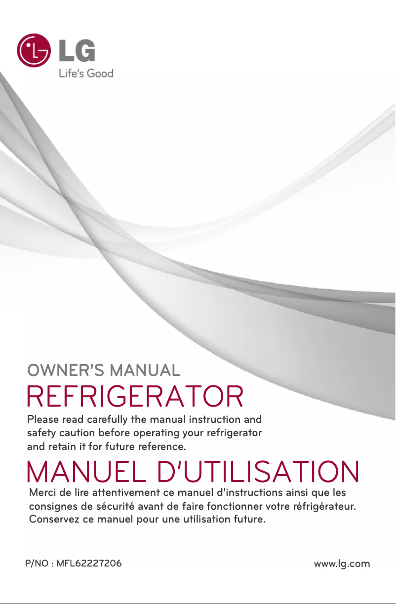 Page 1 de la notice Manuel utilisateur LG GL-E332RLVC