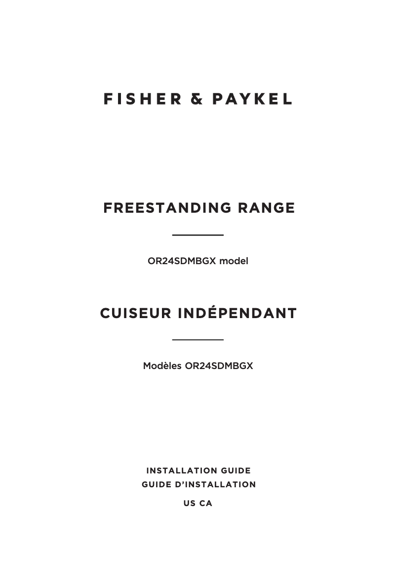 Image de la première page du manuel de l'appareil OR24SDMBGX2