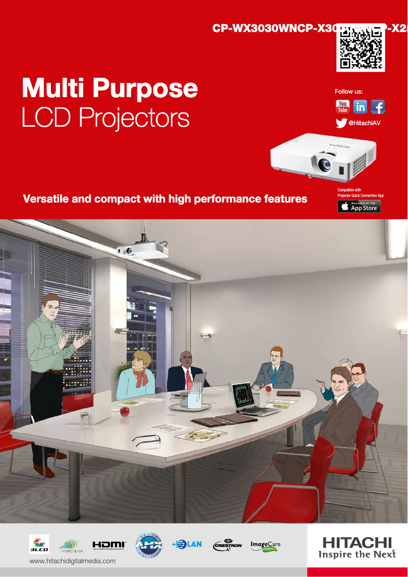 Page n°1 - Fiche technique Hitachi CP-X3030WN