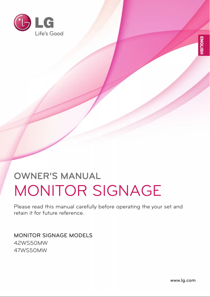 Page n°1 - Manuel utilisateur LG 47WS50MW
