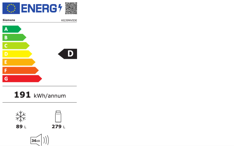 Image de la première page du manuel de l'appareil KG39NVIDE